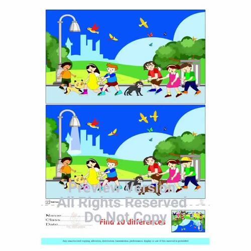 Find 10 Differences Worksheets | Spot the Difference | Visual Skills ...