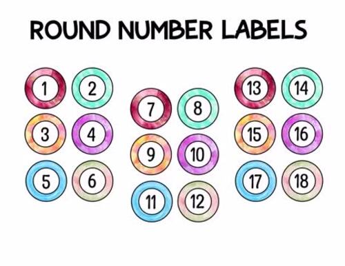 Printable Number Labels, Calendar Numbers, Cubby Numbers, Numbers