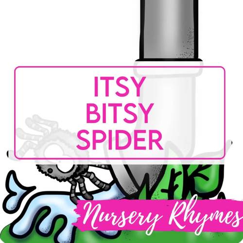 Itsy Bitsy Spider Song/ Nursery Rhyme Lyrics Poster (Download Now