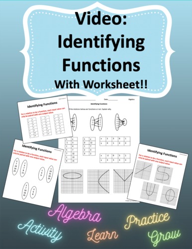 Video Lesson Identifying Functions by Math Lab Classroom | TPT