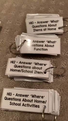 Who, What, Where, & When Task Cards [ABLLS-R Aligned to H} | TPT