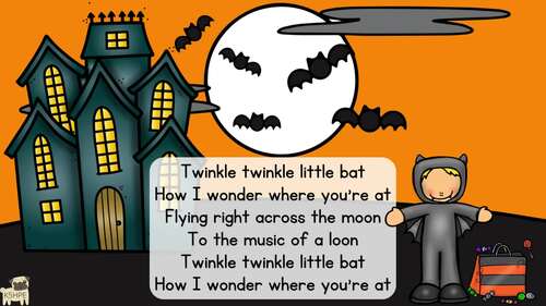 Preview of Music: Twinkle Twinkle Little Bat, Halloween Song, Vocal Music Education