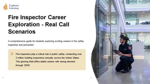 Fire Inspector Career Exploration | Real Call PowerPoint Lesson | TPT