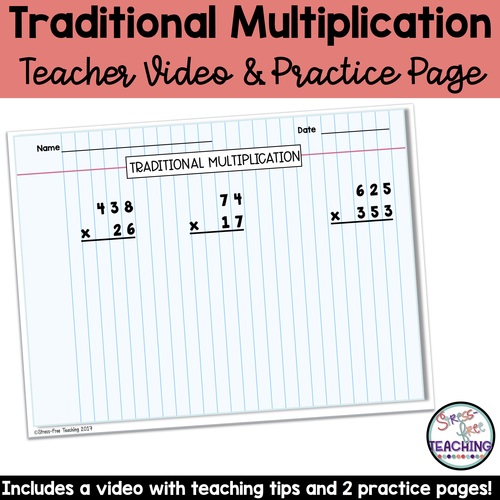 Preview of Traditional Multiplication