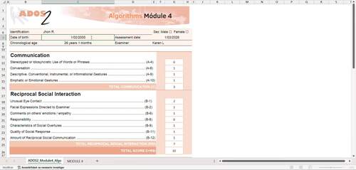 ADOS-2 Module 4 Automated Scoring Spreadsheet by Nefesh | TPT