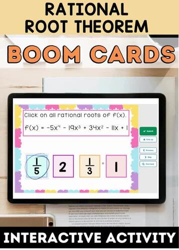 Rational Root Theorem | Finding Rational Zeros | BOOM™ Cards | TPT