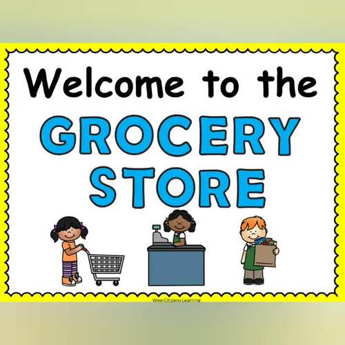Grocery Store Dramatic Play Center by Miss Roz Preschool Days | TPT
