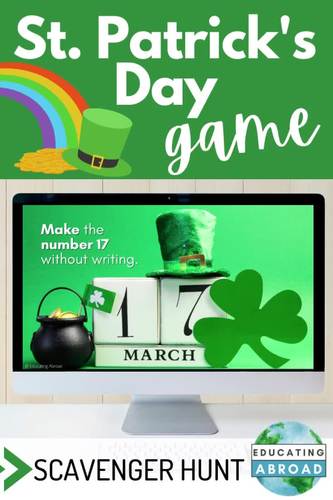 St Patrick's Day Activity | Class Party Scavenger Hunt by Educating Abroad