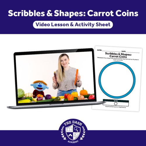 Preview of Scribbles & Shapes: Carrot Coins