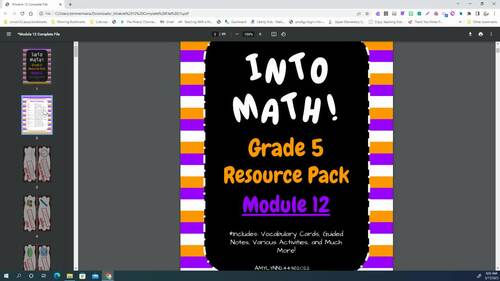 IntoMath Grade 5 Module 12 Bundle (Lessons 1-4) HMH Into Math 5th Grade