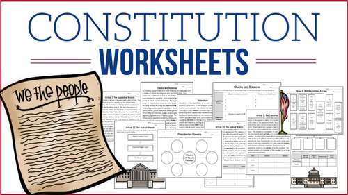 Constitution Worksheets - Constitution Workbook by ...