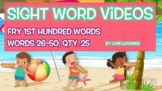Fry 1st 100, Sight Word Videos #26-50: Teach Spelling, Mea