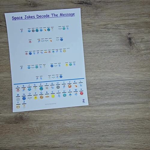 Space Joke Secret Messages by HH Fun and Learning | TPT