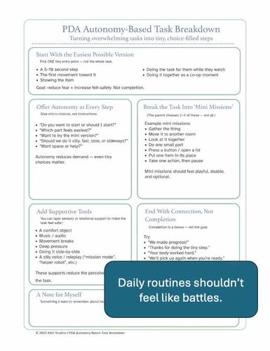 PDA Low-Demand Daily Routines | Morning, Bedtime & Task Support System
