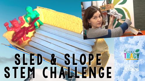 Preview of Winter or Christmas STEM Activity - Sled and Slope