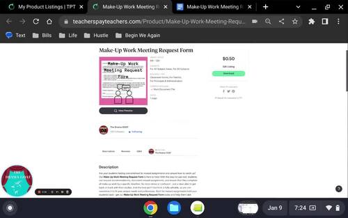 Make-Up Work Meeting Request Form by The Drama GOAT | TPT