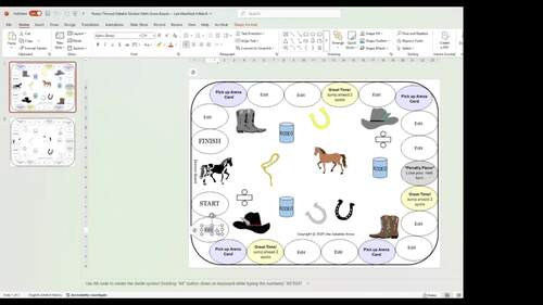 Editable Rodeo Themed Division Math Game