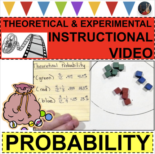 Preview of Edit Product: Theoretical & Experimental PROBABILITY Instructional VIDEO 15:06 m