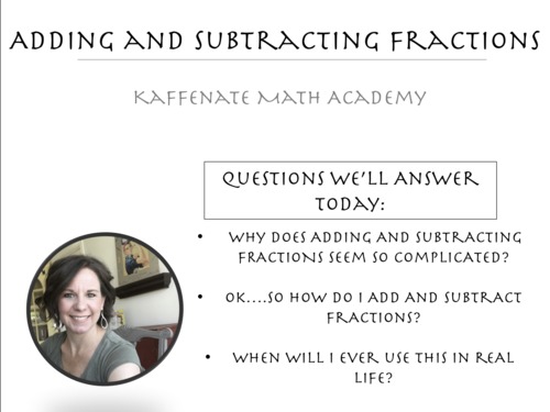 Preview of Adding and Subtracting Fractions VIDEO