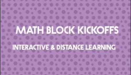 Bundle - Distance Learning Math Launch Kick Offs