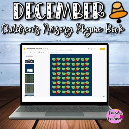 DECEMBER Children's Nursery Rhyme Book by Pencils and Pralines | TPT