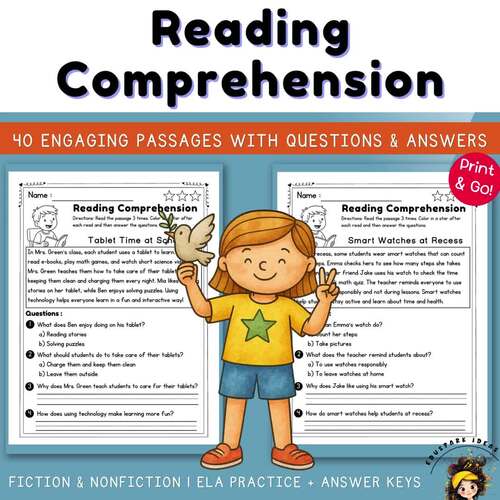 2nd Grade Reading Comprehension Passages with Questions | Fiction ...