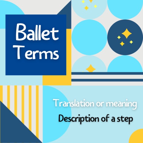 Preview of Ballet Barre Vocabulary