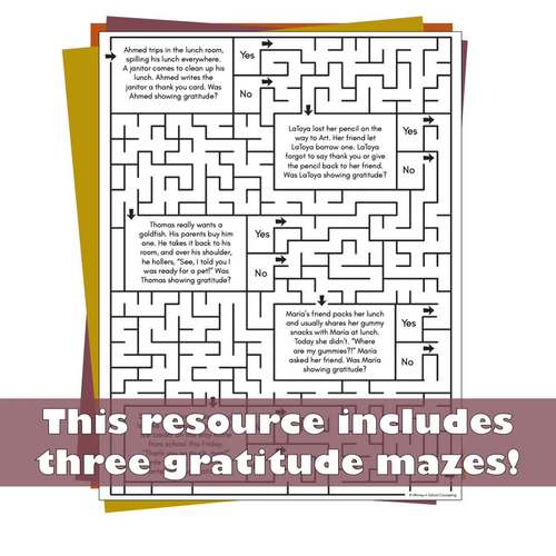 Gratitude Mazes: Expected Social Behaviors for Gratitude I Thanksgiving