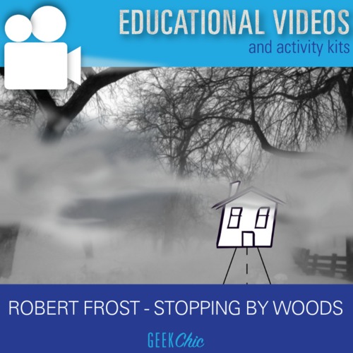 Preview of ELA Poetry "Stopping by Woods on a Snowy Evening" Video & Activities!