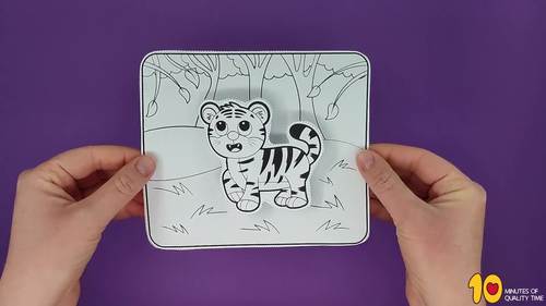 Cute Tiger Cub Paper Craft by 10 Minutes of Quality Time | TPT