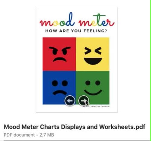 Mood Meter Notebook Printable Social Emotional Learning Back to