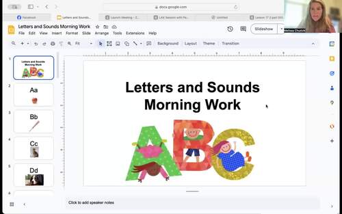 Letter Names and Sounds Morning Work by Melissa Chudzik | TPT