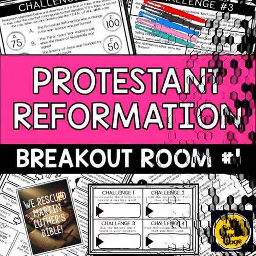 Protestant Reformation Reading Comprehension Breakout Room - Martin Luther