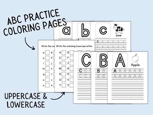 ABC Handwriting Practice | ABC Practice Coloring Pages | by Motivation ...