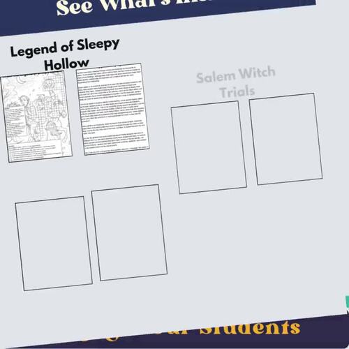Sleepy Hollow Salem Witch Trials The Jack o Lantern Puzzle Bundle