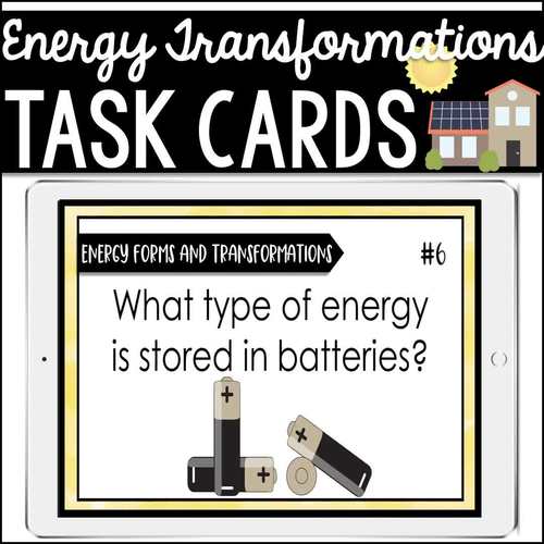 Energy Forms and Transformations Task Cards - Editable and Google Forms™