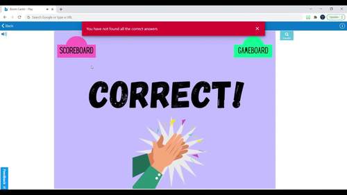 Multiple Main Ideas Quiz Show Boom Cards by Hands on Learning LLC