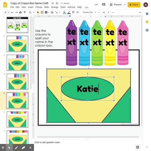 Crayon Box Name Craft Back to - 500