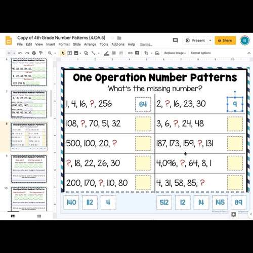 4th grade number patterns google classroom math activities 4oa5