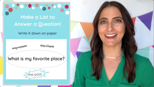 Preview of Make a List- Writing Mini Lesson