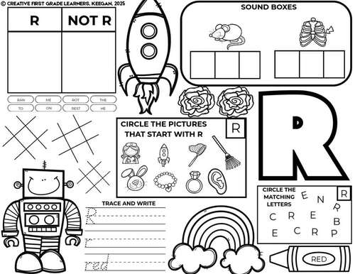 UFLI Printable Placemats Morning Word Work Mat Worksheets First Grade ...