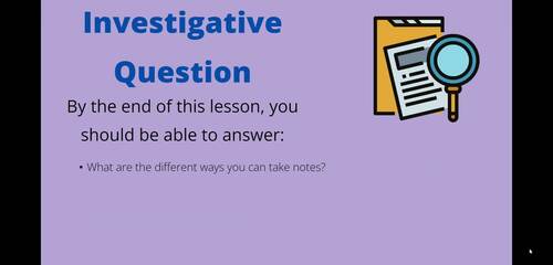 Note-Taking Lesson