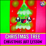 Christmas Art Lesson, Christmas Tree Art Project Activity 