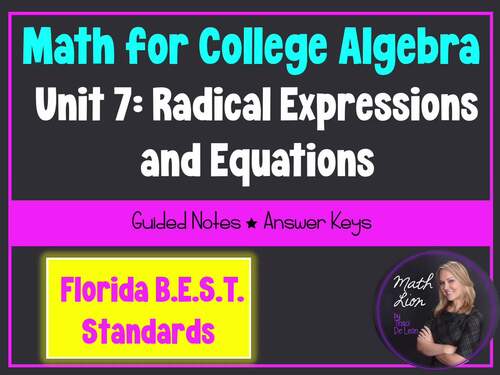 Math for College Algebra | Unit 7 Radical Expressions & Equations ...