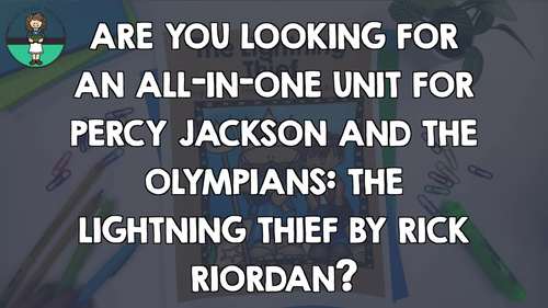 Percy Jackson and the Lightning Thief Book - Book Units Teacher