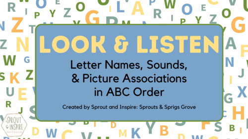 Preview of Look & Listen: Letter Names, Sounds, & Picture Associations in ABC Order