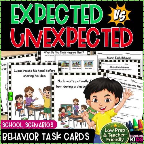 Expected vs Unexpected Behaviors Sorting Cards Appropriate vs Inappropriate