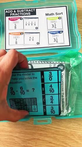 4th Grade Math Centers Task Cards Bundle | Games | Math Spiral Review Activities