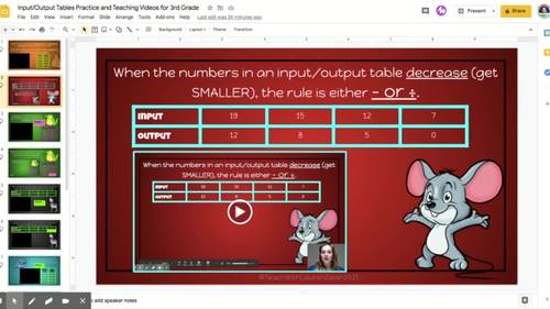 3rd Grade Digital Input Output Tables Teaching Videos and Activity