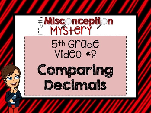 Preview of 5th Grade Math Mystery | #8: Comparing Decimals | DISTANCE LEARNING